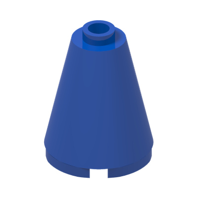 NOSE CONE 2X2X2 · Bright Blue (réf. BrickLink Blue)
