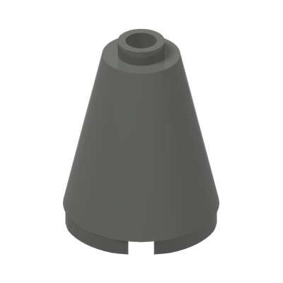 NOSE CONE 2X2X2 · Dark Stone Grey (réf. BrickLink Dark Bluish Gray)