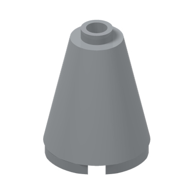 NOSE CONE 2X2X2 · Medium Stone Grey (réf. BrickLink Light Bluish Gray)