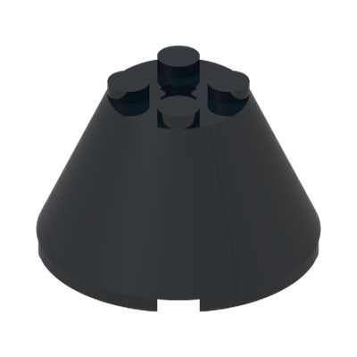 ROCKET STEP 4X4X2 · Black (réf. BrickLink Black)