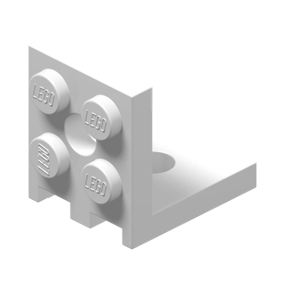 PLATE 2X2 ANGLE · LEGO 6313593 (réf. BrickLink 3956) · White (réf. BrickLink White)