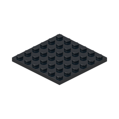 PLATE 6X6 · Black (réf. BrickLink Black)