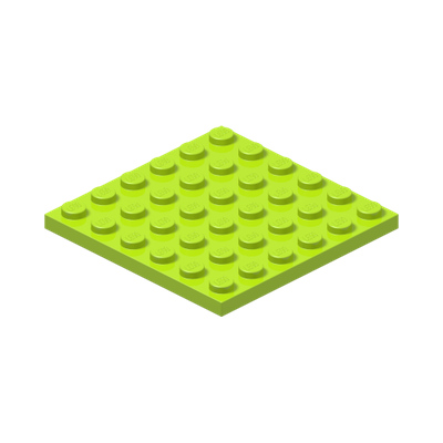 PLATE 6X6 · Bright Yellowish Green (réf. BrickLink Lime)