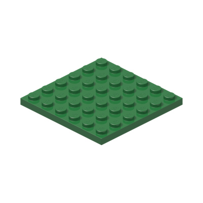 PLATE 6X6 · Dark Green (réf. BrickLink Green)