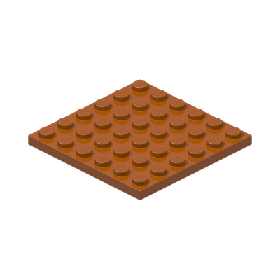 PLATE 6X6 · Dark Orange (réf. BrickLink Dark Orange)