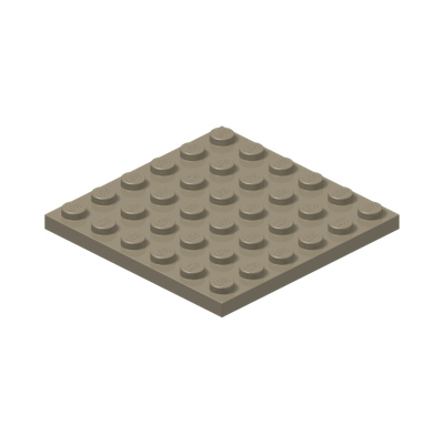 PLATE 6X6 · Sand Yellow (réf. BrickLink Dark Tan)