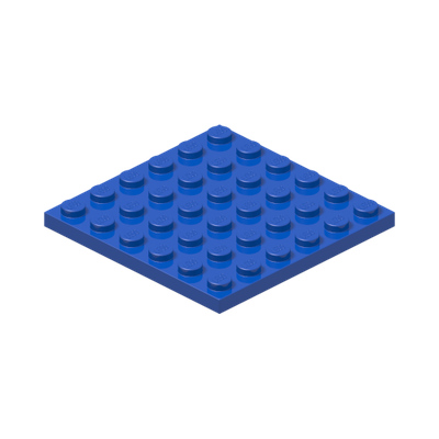 PLATE 6X6 · Bright Blue (réf. BrickLink Blue)