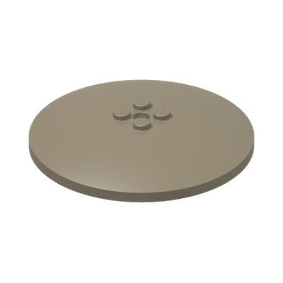 Dish 8 x 8 Inverted (Radar) - Solid Studs · LEGO 6006808 (réf. BrickLink 3961) · Couleur BrickLink : Dark Tan