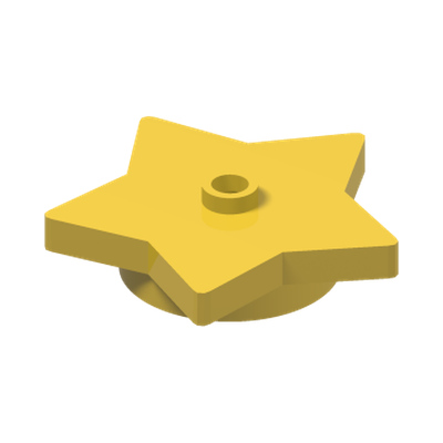 DESIGN PLATE, 4X4X2/3, NO. 1 · Bright Yellow (réf. BrickLink Yellow)
