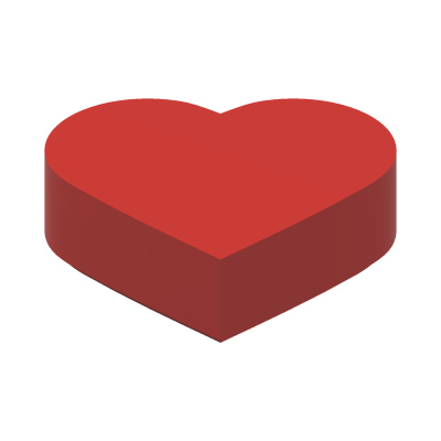 Tile, Round  1 x 1 Heart · LEGO 6435651 (réf. BrickLink 39739) · Couleur BrickLink : Red