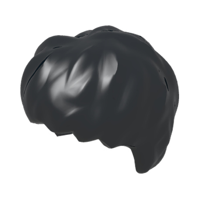Minifigure, Hair Short Tousled · LEGO 4157659 (réf. BrickLink 40233) · Couleur BrickLink : Black