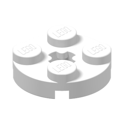 PLATE 2X2 ROUND · LEGO 403201 (réf. BrickLink 4032) · White (réf. BrickLink White)