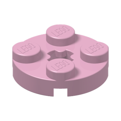 PLATE 2X2 ROUND · Light Purple (réf. BrickLink Bright Pink)