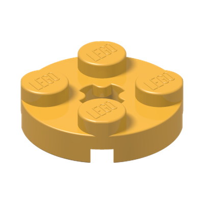 PLATE 2X2 ROUND · Flame Yellowish Orange (réf. BrickLink Bright Light Orange)