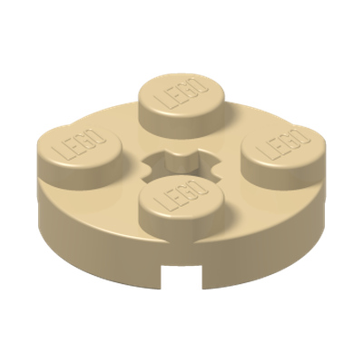 PLATE 2X2 ROUND · Brick Yellow (réf. BrickLink Tan)