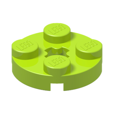 PLATE 2X2 ROUND · Bright Yellowish Green (réf. BrickLink Lime)