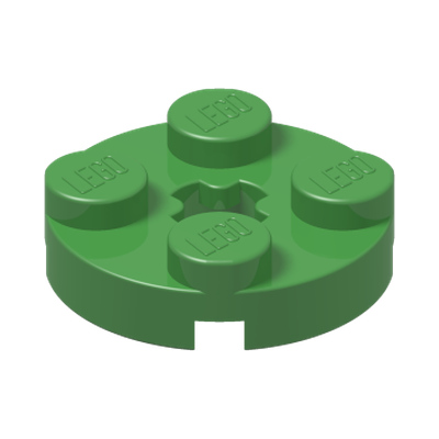 PLATE 2X2 ROUND · Bright Green (réf. BrickLink Bright Green)