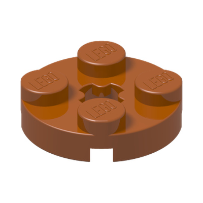 PLATE 2X2 ROUND · Dark Orange (réf. BrickLink Dark Orange)
