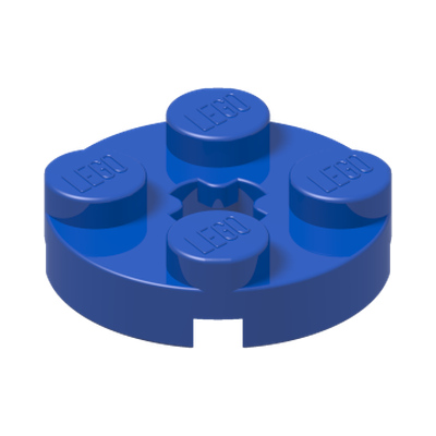 PLATE 2X2 ROUND · Bright Blue (réf. BrickLink Blue)