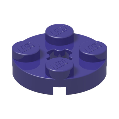 PLATE 2X2 ROUND · Medium Lilac (réf. BrickLink Dark Purple)