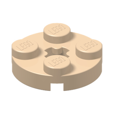 PLATE 2X2 ROUND · Light Nougat (réf. BrickLink Light Nougat)