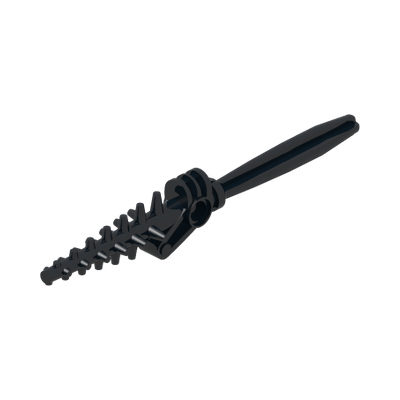 Bionicle Weapon Drill with Pin Hole and Long Axle · LEGO 4507190 (réf. BrickLink 40340) · Couleur BrickLink : Black