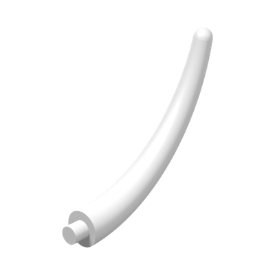 TIP OF THE TAIL Ø6,47 · LEGO 6110023 (réf. BrickLink 40379) · White (réf. BrickLink White)