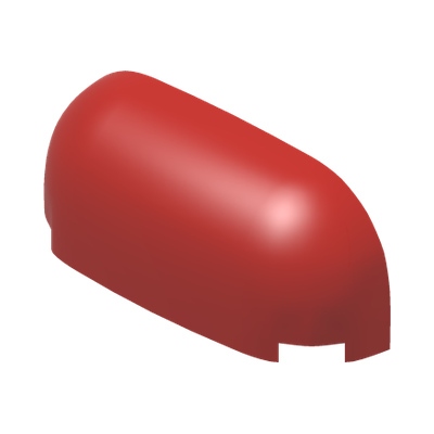 Slope, Curved 1 x 4 with Rounded Ends · Réf. BrickLink 4045 · Couleur BrickLink : Red