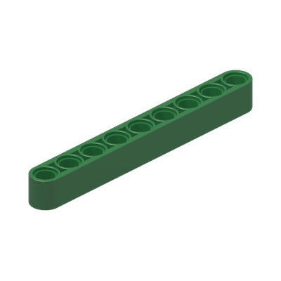 TECHNIC 9M BEAM · Dark Green (réf. BrickLink Green)