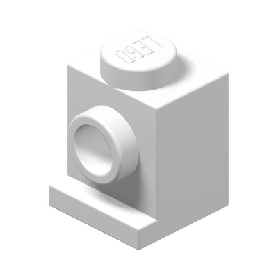 ANGULAR BRICK 1X1 · LEGO 407001 (réf. BrickLink 4070) · White (réf. BrickLink White)