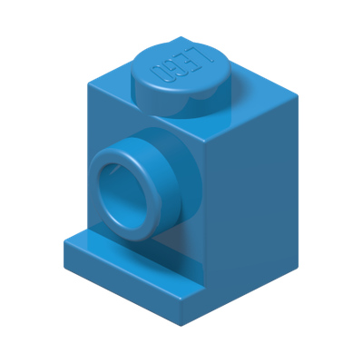 ANGULAR BRICK 1X1 · Dark Azur (réf. BrickLink Dark Azure)