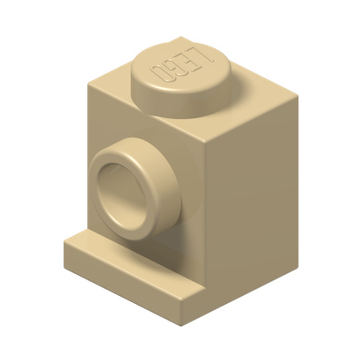 ANGULAR BRICK 1X1 · Brick Yellow (réf. BrickLink Tan)