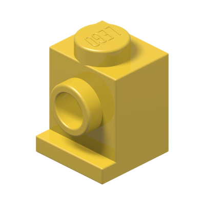 ANGULAR BRICK 1X1 · Bright Yellow (réf. BrickLink Yellow)