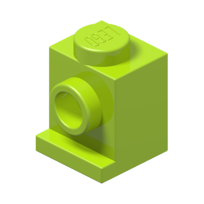 ANGULAR BRICK 1X1 · Bright Yellowish Green (réf. BrickLink Lime)