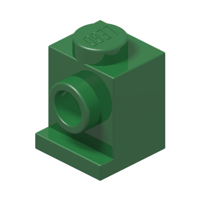 ANGULAR BRICK 1X1 · Dark Green (réf. BrickLink Green)