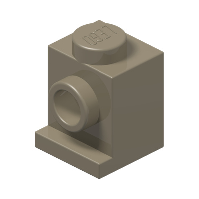 ANGULAR BRICK 1X1 · Sand Yellow (réf. BrickLink Dark Tan)