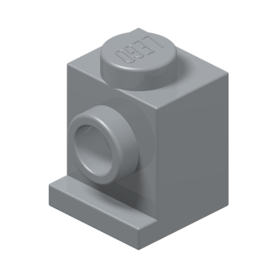 ANGULAR BRICK 1X1 · Medium Stone Grey (réf. BrickLink Light Bluish Gray)