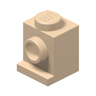 ANGULAR BRICK 1X1 · Light Nougat (réf. BrickLink Light Nougat)