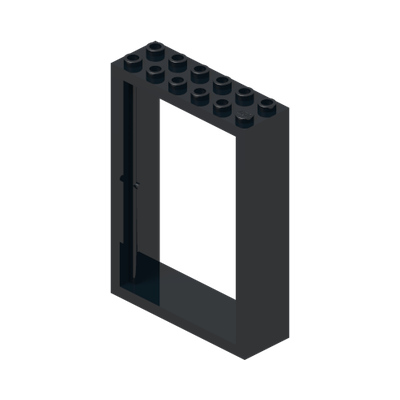 Door, Frame 2 x 6 x 7 · LEGO 407126 (réf. BrickLink 4071) · Couleur BrickLink : Black