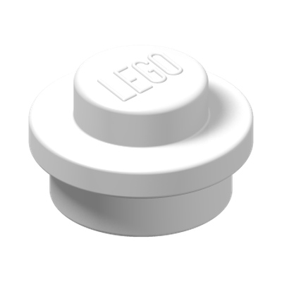 ROUND PLATE 1X1 · White (réf. BrickLink White)