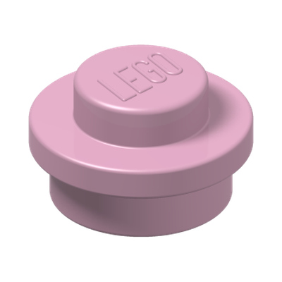 PLATE 1X1 ROUND · Light Purple (réf. BrickLink Bright Pink)