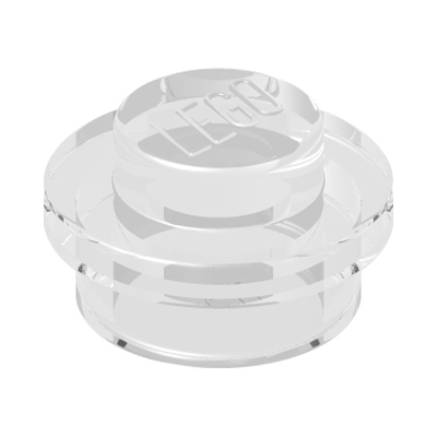 PLATE 1X1 ROUND · Transparent (réf. BrickLink Trans-Clear)