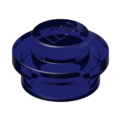 PLATE 1X1 ROUND · Tr. Blue (réf. BrickLink Trans-Dark Blue)