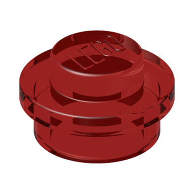 PLATE 1X1 ROUND · Tr. Red (réf. BrickLink Trans-Red)