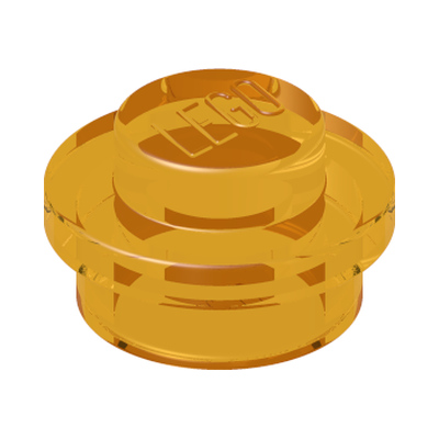 PLATE 1X1 ROUND · Tr. Yellow (réf. BrickLink Trans-Yellow)