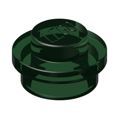 PLATE 1X1 ROUND · Tr. Green (réf. BrickLink Trans-Green)
