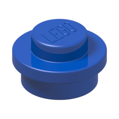 ROUND PLATE 1X1 · Bright Blue (réf. BrickLink Blue)