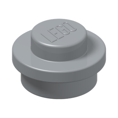 ROUND PLATE 1X1 · Medium Stone Grey (réf. BrickLink Light Bluish Gray)