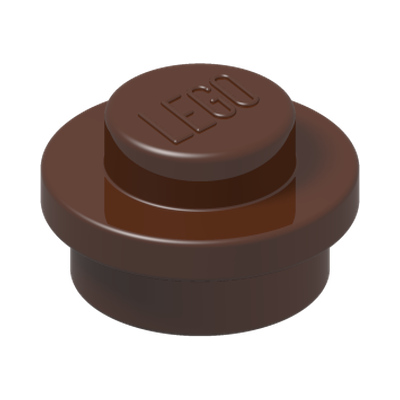 ROUND PLATE 1X1 · Reddish Brown (réf. BrickLink Reddish Brown)