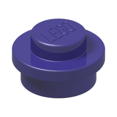 PLATE 1X1 ROUND · Medium Lilac (réf. BrickLink Dark Purple)